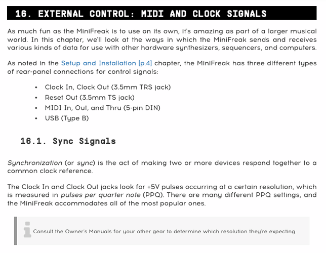MIDI -SYNC SUGNALS