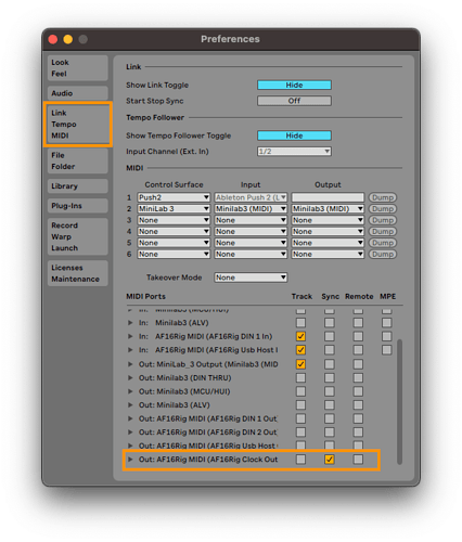 audiofuse-16rig-clock-out-ableton-midi