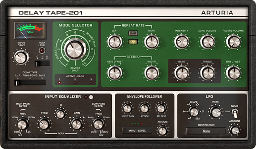 arturia space echo v2 front