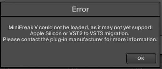 Minifreak nks error